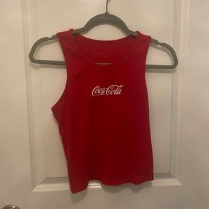 Red Coca Cola racer back tank top